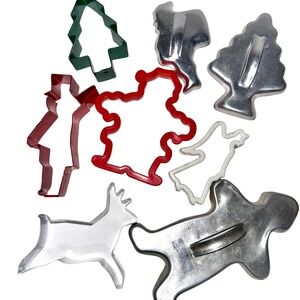 Christmas Cookie Cutters Set Gingerbread Man Angel Tree Reindeer